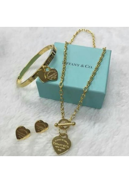 Gold Kalpli Tıffany&co Çelik Kolye