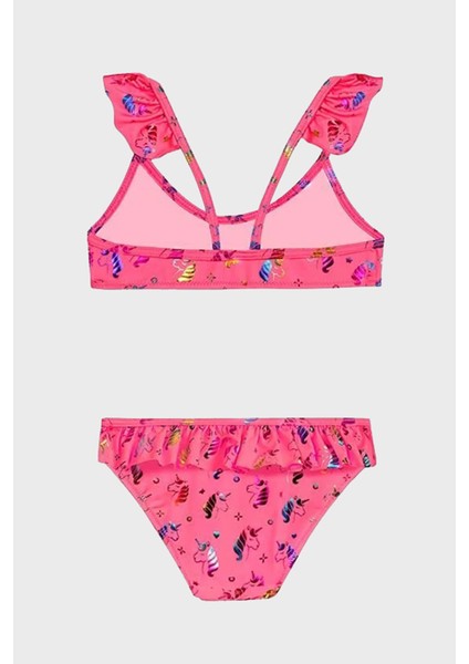 Liz Desenli Upf 50+ Korumalı Çabuk Kuruyan Bikini Kız Çocuk Bikini SB2514000110