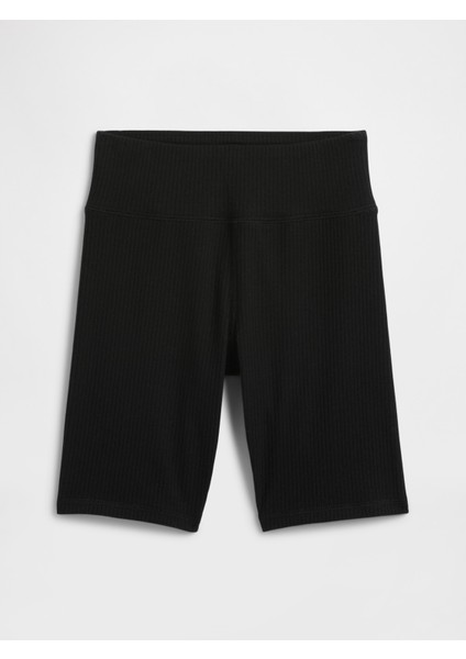 Kız Çocuk Siyah Fitilli Bisiklet Şortu