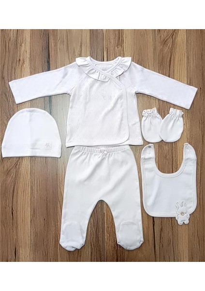 Cute Rabbit ( Tavşanlı ) Lila, Pembe, ve Ekru Renk Çeşitli Kız Bebek 5 Li Hastane Çıkışı 1473