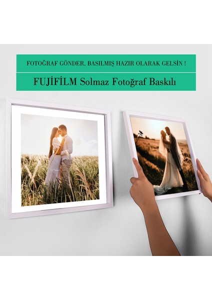 Duvara Yapışan Sök-Tak Beyaz Çerçeve 2'li Set 30X30 cm
