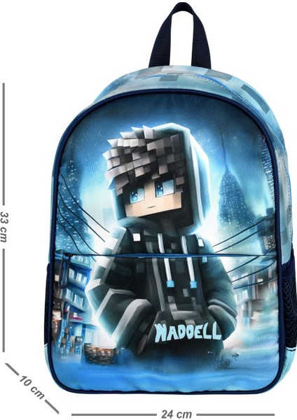 Royalglow Desenli Lisanslı Robloks Anaokul Çantası Kreş Çantası.