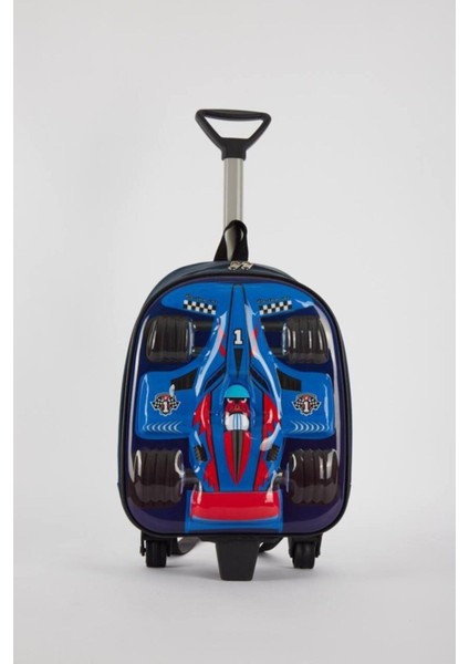 Arabalı Kabartmalı Çekçekli Tekerlekli Anaokulu Kreş Çantas (Ölçülere Bakınız)