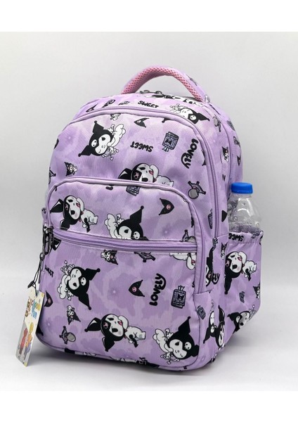 Ilk Okul Çantası Karakter Baskılı Ortopedi 3'Lü Takım Lila Kız Çocuk Ilkokul Çantası modelleri