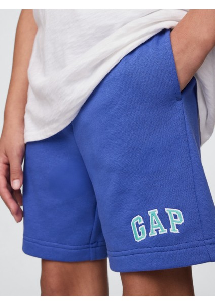 Erkek Çocuk Mavi Gap Logo Pull-On Relaxed Havlu Kumaş Şort