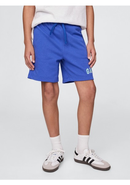 Erkek Çocuk Mavi Gap Logo Pull-On Relaxed Havlu Kumaş Şort