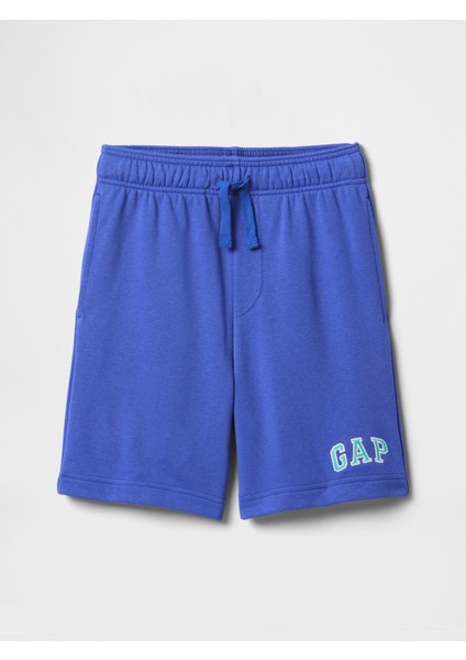 Erkek Çocuk Mavi Gap Logo Pull-On Relaxed Havlu Kumaş Şort
