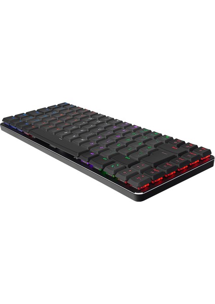 Granıte Siyah/gri Low Profile Red Swıtch Q Rainbow Mekanik Gaming Oyuncu Klavye