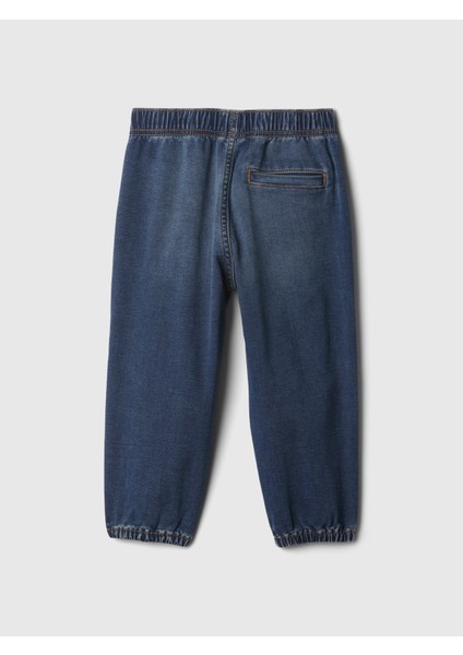 Erkek Bebek Lacivert Paraşüt Jogger Jean Pantolon modelleri