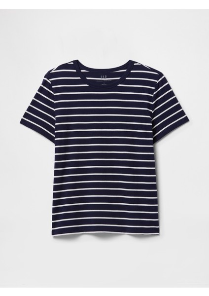 Kadın Lacivert %100 Organik Pamuk Vintagesoft T-Shirt