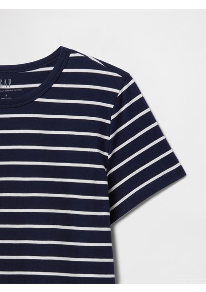 Kadın Lacivert %100 Organik Pamuk Vintagesoft T-Shirt