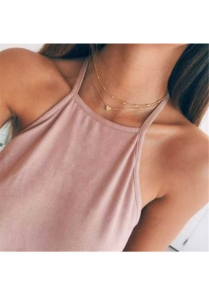 Gold Zincir Kalpli Kolye