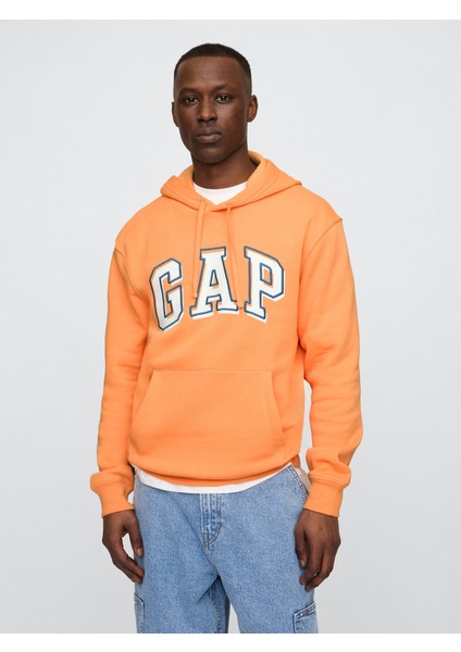 Erkek Turuncu Gap Logo Relaxed Fleece Sweatshirt