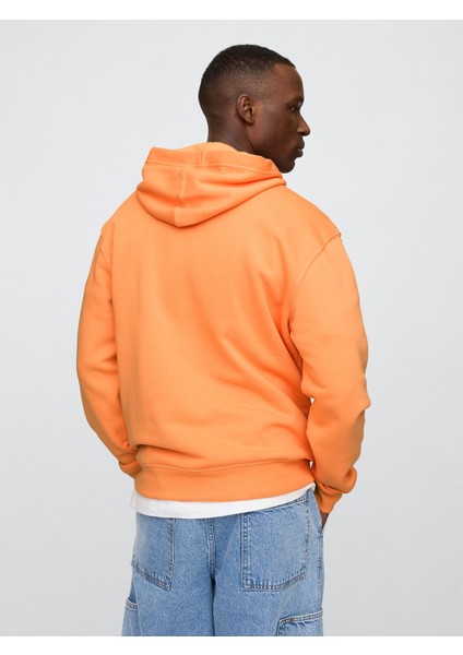 Erkek Turuncu Gap Logo Relaxed Fleece Sweatshirt