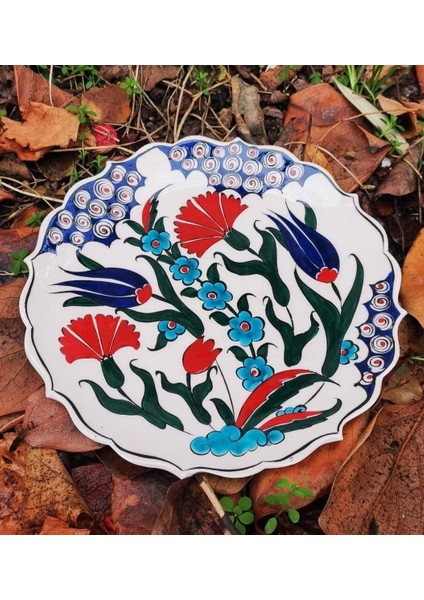 25X25X2,5CM Duvara Asılabilir El Yapım Nevin 2019 Seramik Tabak Masaüstü Çini Dekoratif 1 Adet fırsatları