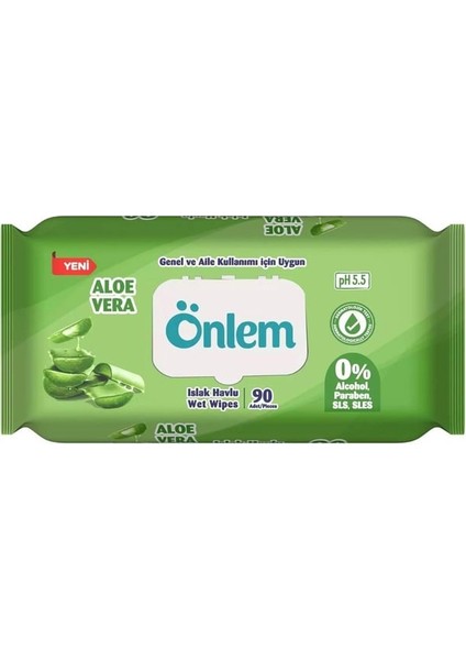 Aloe Veralı Islak Mendil 90 Lı 6 Paket