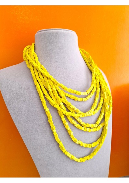 Bambu Küp Ahşap 8'li Çoklu Kolye fiyatları