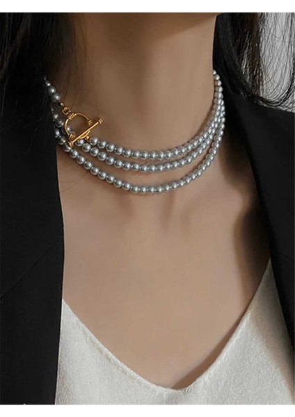 Şık Uzun Geçirmeli Inci Kolye fiyatları