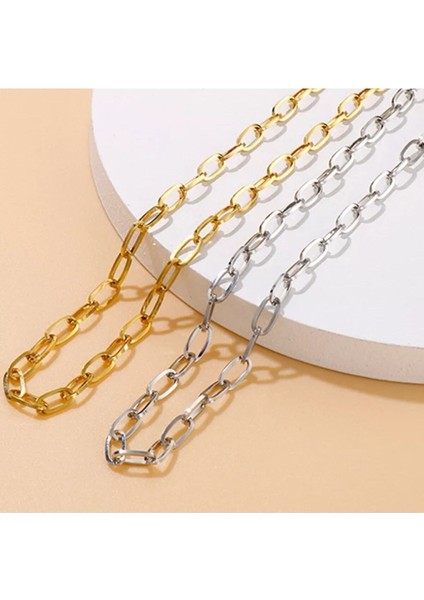 Gold Zıncır Çelik Paslanmaz Şik Kolye fiyatları