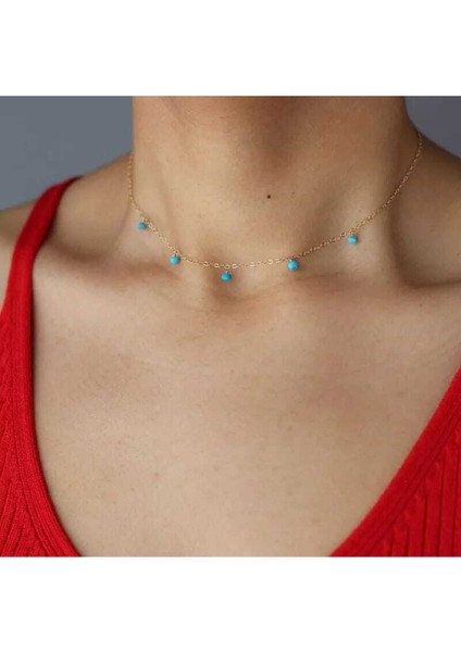 Gold Renk Zarif Kolye