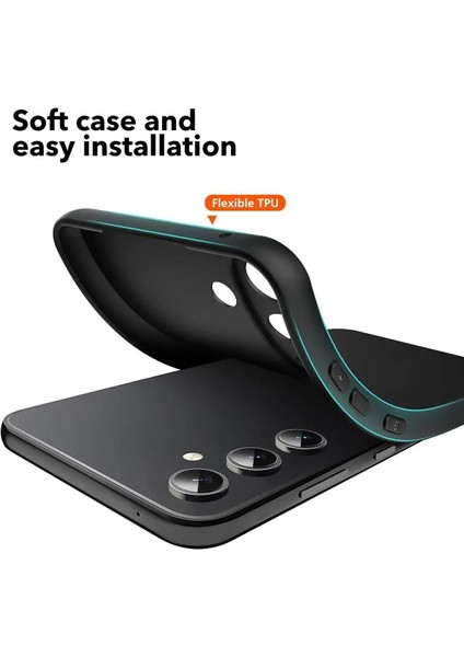 Samsung Galaxy A26 Silikon Kılıf Yumuşak Kılıf Korumalı Kılıf Düz Renk - Siyah modelleri