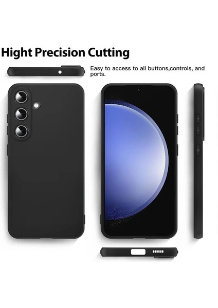 Samsung Galaxy A56 Silikon Kılıf Yumuşak Kılıf Korumalı Kılıf Düz Renk - Siyah