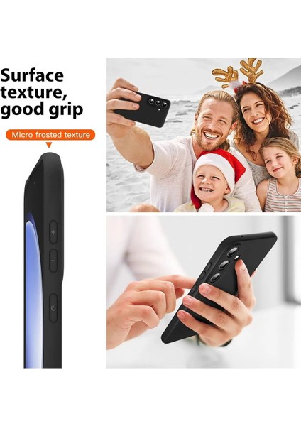 Samsung Galaxy A56 Silikon Kılıf Yumuşak Kılıf Korumalı Kılıf Düz Renk - Siyah