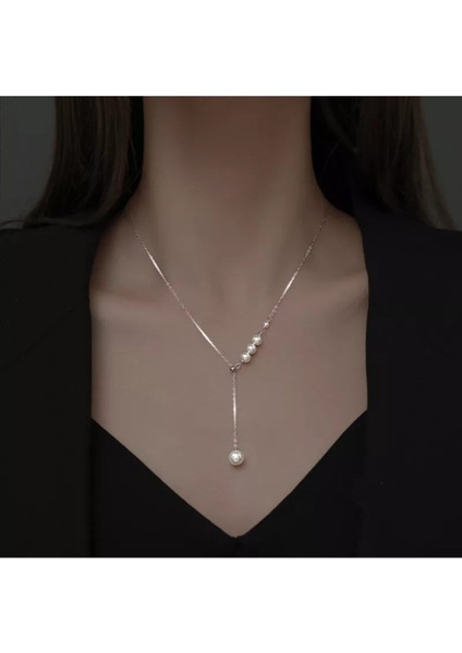 Silver Gümüş Kaplama Kararması Olmaz Incili Kolye