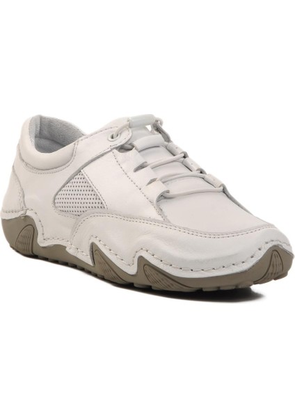 128 Z Beyaz Deri Kadın Günlük Ayakkabı