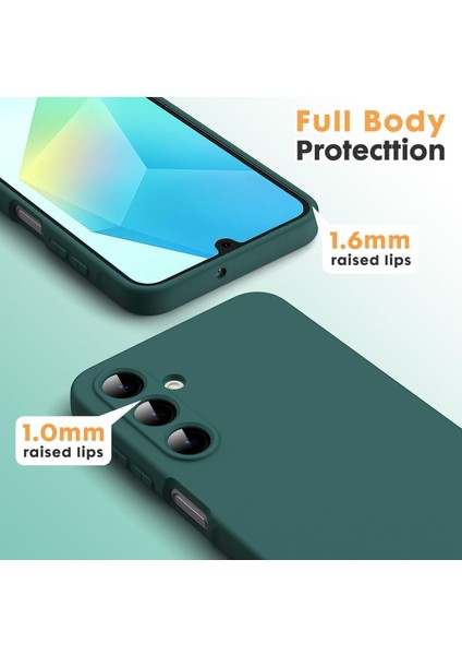 Samsung Galaxy A56 Silikon Kılıf Yumuşak Kılıf Korumalı Kılıf Düz Renk - Haki