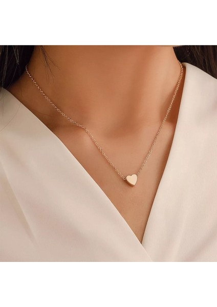 Gold Zincir Altın Kaplama Kalp Kolye