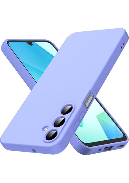 Samsung Galaxy A56 Silikon Kılıf Yumuşak Kılıf Korumalı Kılıf Düz Renk - Lila