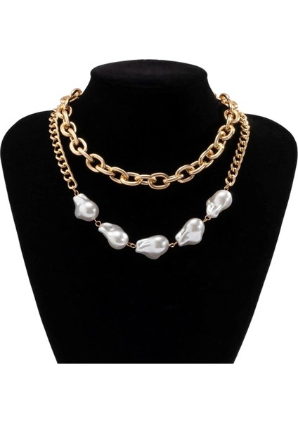 Kalın Zincir Incilı Kolye fiyatları