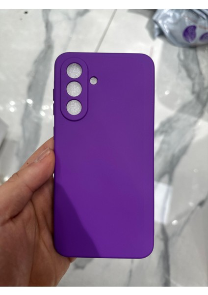 Samsung Galaxy A56 Silikon Kılıf Yumuşak Kılıf Korumalı Kılıf Düz Renk - Mor