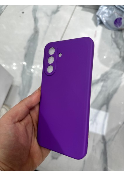Samsung Galaxy A56 Silikon Kılıf Yumuşak Kılıf Korumalı Kılıf Düz Renk - Mor