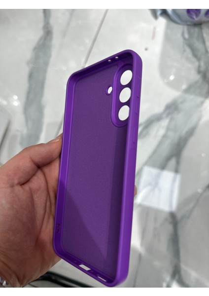 Samsung Galaxy A56 Silikon Kılıf Yumuşak Kılıf Korumalı Kılıf Düz Renk - Mor