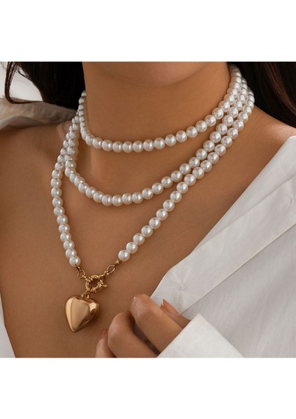 Önden Kapamali Kalp Detaylı Inçi Tasarım Kolye 120 Cmm Uzunluktaki Çok Amaçlı Kullanılır fiyatları