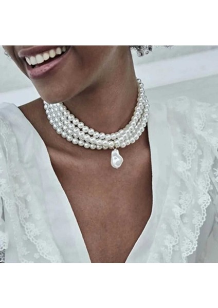 Choker Şık Inci Kolye