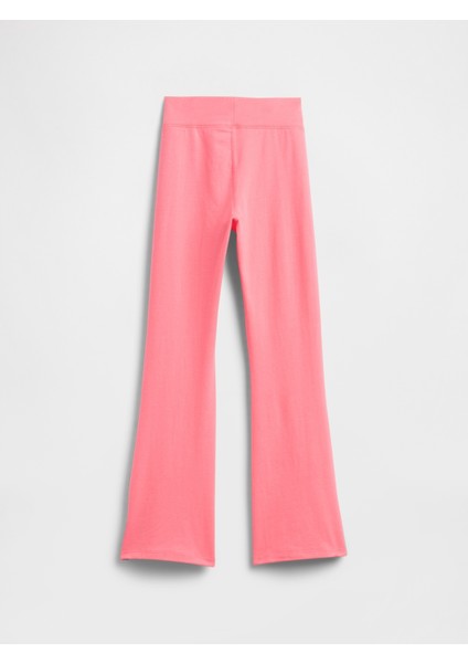 Kız Çocuk Pembe Flare Legging Tayt