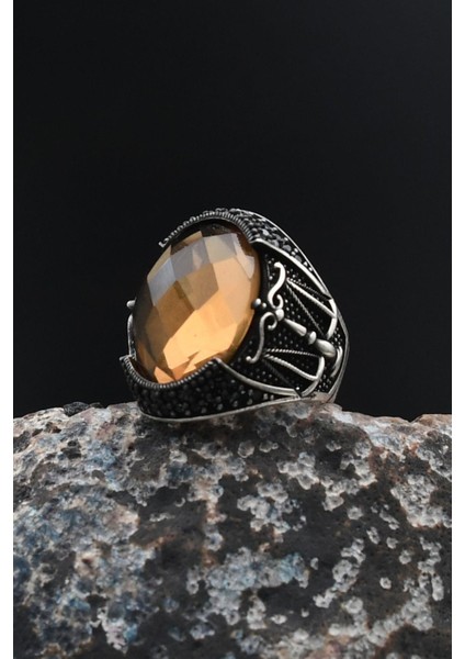 Zultanit Taşlı Terazi Figürlü 925 Ayar Gümüş Erkek Yüzüğü 901741 fırsatları