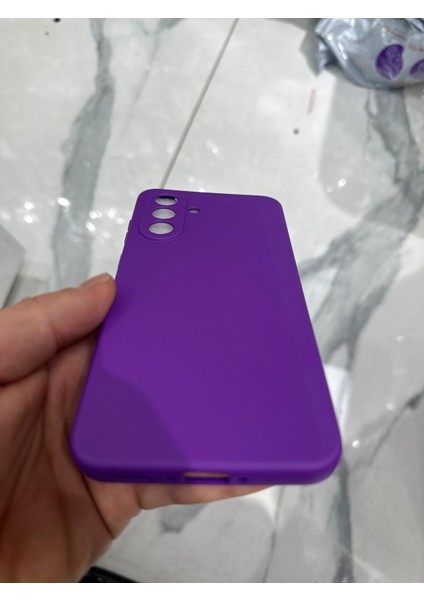 Samsung Galaxy A26 Silikon Kılıf Yumuşak Kılıf Korumalı Kılıf Düz Renk - Mor modelleri