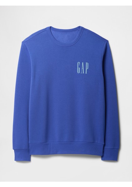 Erkek Mavi Gap Logo Fleece Sweatshirt