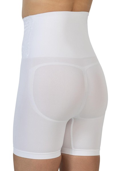 Miraxx Beyaz Mı Emay 2091 Önü Dantelli Yüksek Bel Boxer Korse