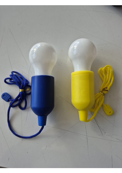 2 Li Sarı Lacivert LED Çek Yak Bahçe Kiler Kamp Aydınlatma Lambası