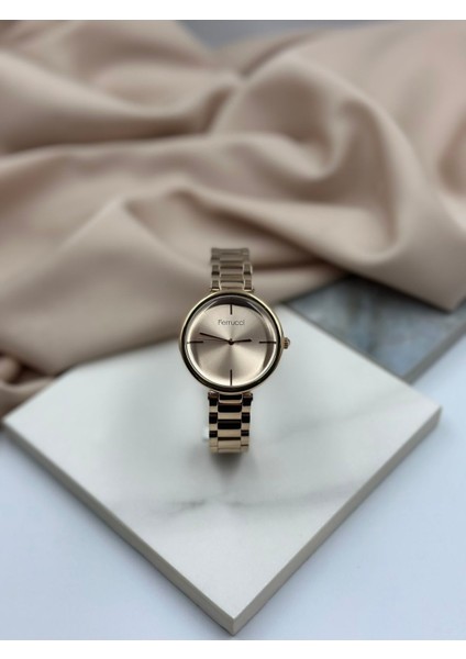 Rose Gold Minimalist Tasarım Ferrucci Kadın Kol Saati fiyatları