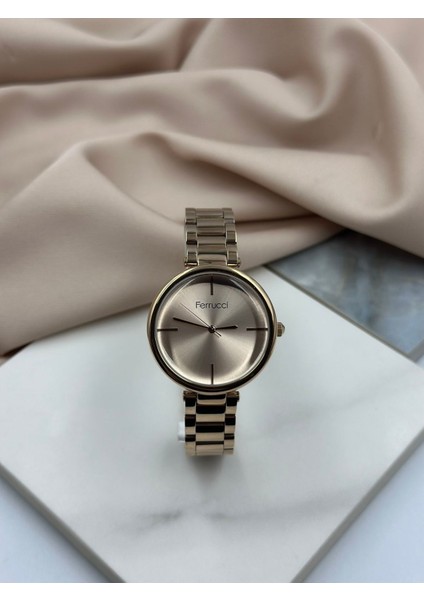Rose Gold Minimalist Tasarım Ferrucci Kadın Kol Saati modelleri