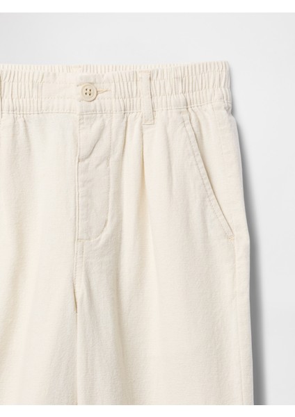 Erkek Çocuk Kırık Beyaz Keten Karışımlı Pantolon fiyatları