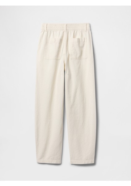 Erkek Çocuk Kırık Beyaz Keten Karışımlı Pantolon modelleri