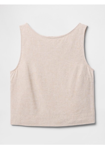 Kadın Bej Keten Karışımlı Gömlek fiyatları