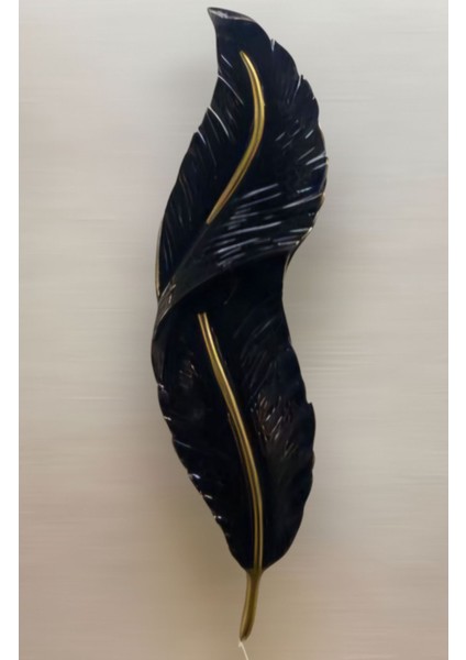 Tüy Aplik Ledli Pilli Dekoratif Duvar Aydınlatma - Şık ve Modern Tasarım - (60*16 cm )